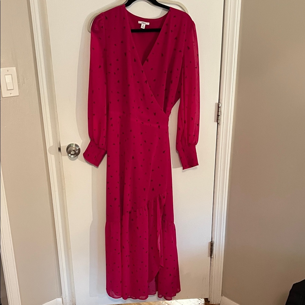 Bar III Fuchsia Long Sleeve Dress